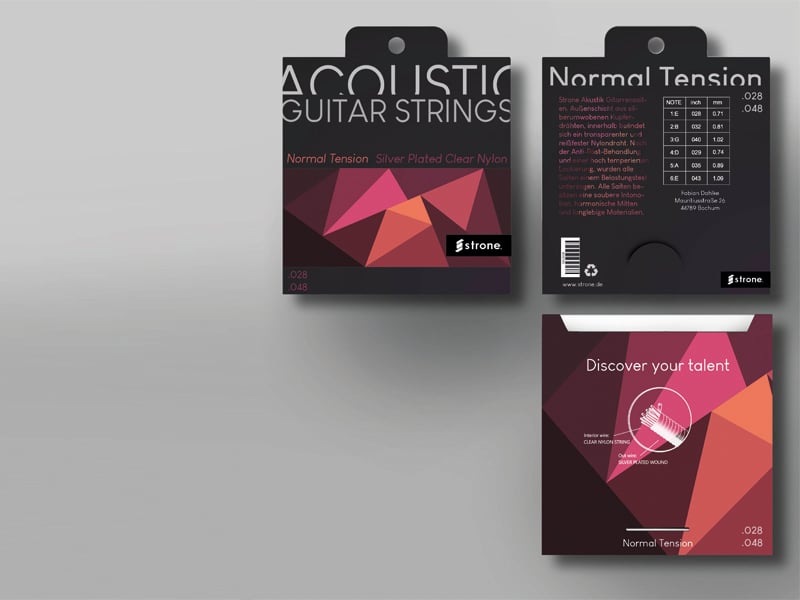 Gitarrensaiten Verpackung