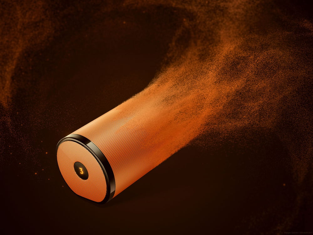 Key Visual Bluetooth Speaker Particle Dust
