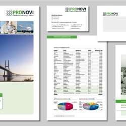 Geschäftsdokumente für die PRONOVI GmbH