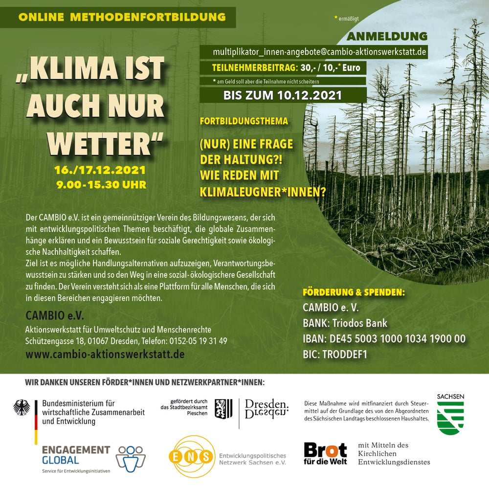 Cover Flyer „Klima ist auch nur Wetter“