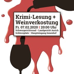 Einladung Krimilesung Weinprobe