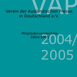 Jährliches Mitgliederverzeichnis ausländischer Presseverein