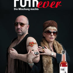 Werbung für FOHR, ein Mischgetränk aus Wein und Bier