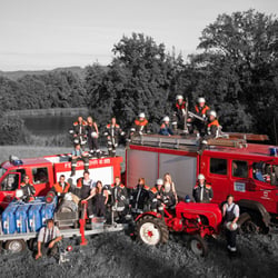 Gruppenfoto der Feuerwehr Hergensweiler, nähe Lindau am Bodensee