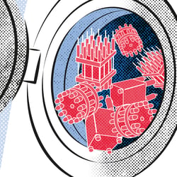redaktionelle Illustration „Erneuerbare erneuern!“ (Detail)