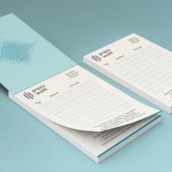 Terminblock im Rahmen des Corporate Designs für Praxis Wolff – Sprache | Sprechen | Stimme