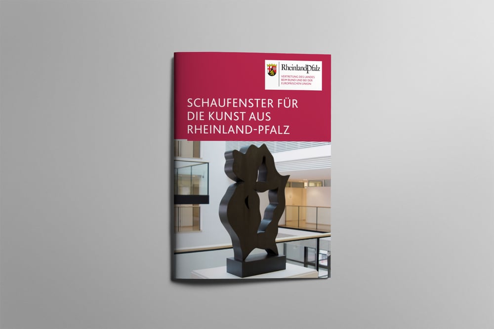 Broschüre für eine Kunstausstellung des Bundeslandes Rheinland-Pfalz