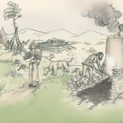 Panoramabild Metallische Revolution / Michelsberger Erdwerk