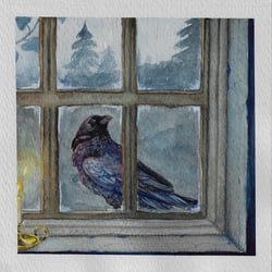 Die Krähe (Aquarell)