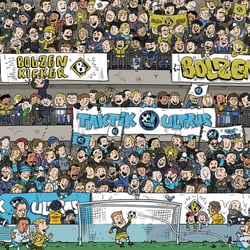Fankurve-Wimmelbild