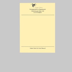 Puppen zierow Kassenzettel