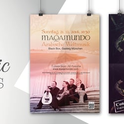 1. Konzert Plakat Maqamundo, Dutschland 2014 / 2. Konzert Plakat Noi3, Rumänien, 2012