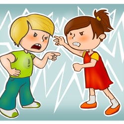streitende Kinder