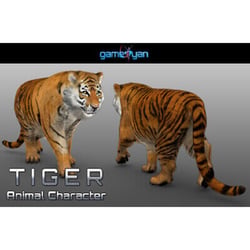 3D-Tiger-Tier Character Modeling