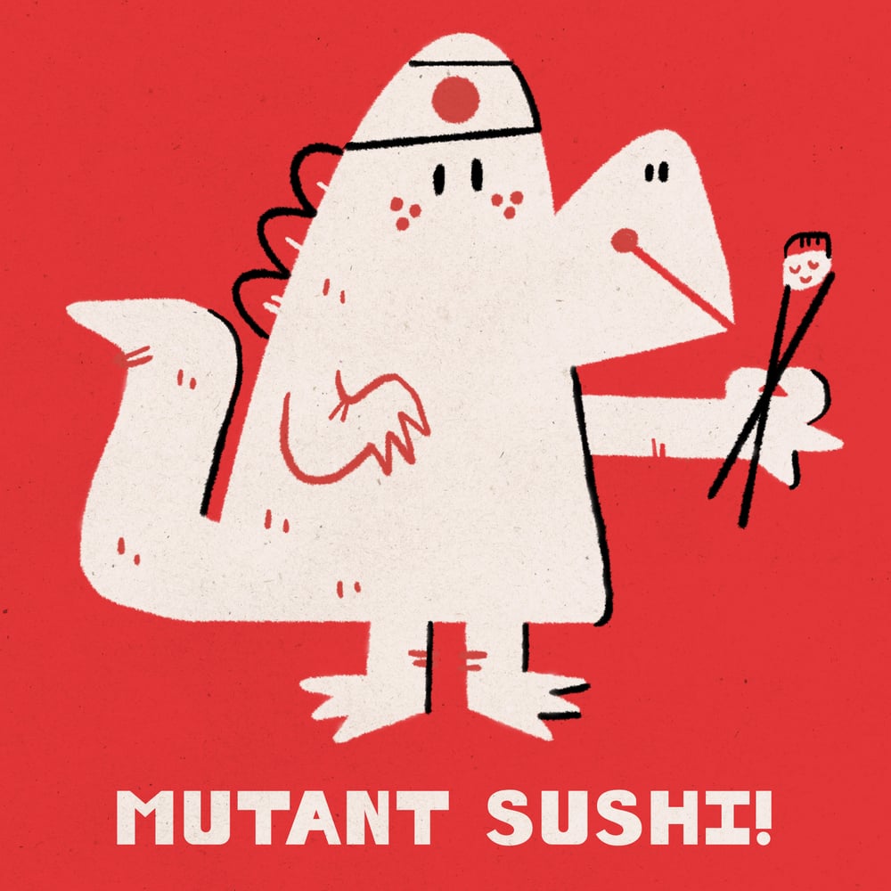 Vintage Godzilla Illustration