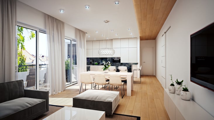 Wohnzimmer 3D Visualisierung