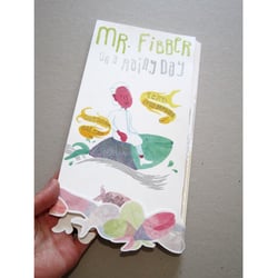 Buchillustration: Mr. Fibber on a rainy day