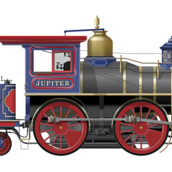 The Jupiter 4−4-0 Dampflokomotive  Central Pacific Railroad