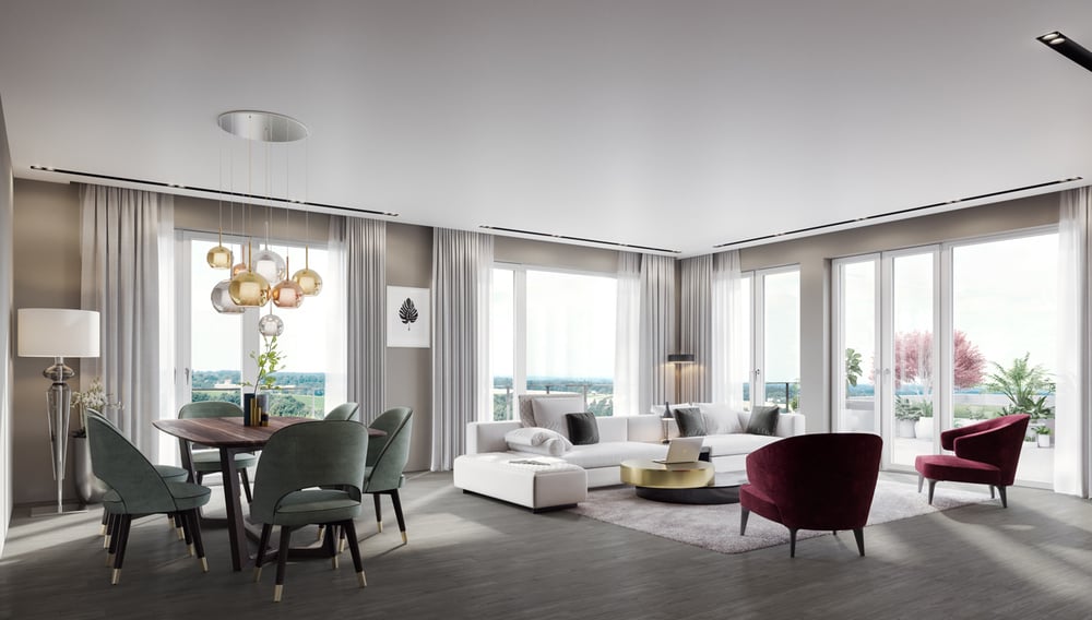 Wohnzimmer 3D Visualisierung