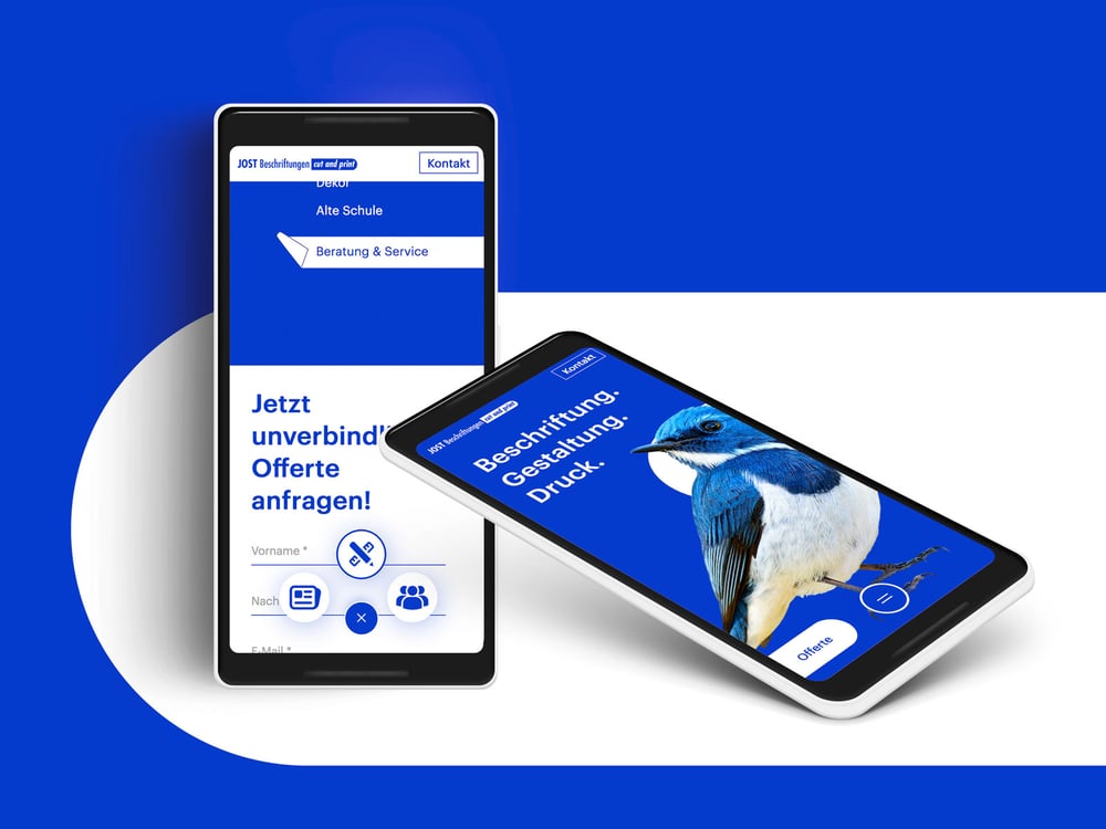 Webdesign Jost Beschriftungen Liestal