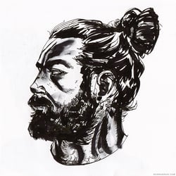 Portrait, Tusche