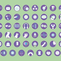 Illustrative Feature-Icons für Verpackungen und Produkte