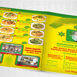 Flyer für Asia, Thai, China und Vietnamesische Restaurant erstellen, gestalten