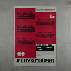Plakatserie «Stilvorlagen», Siebdruck