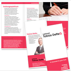 Lektorat Tobias Dette – Image-Flyer