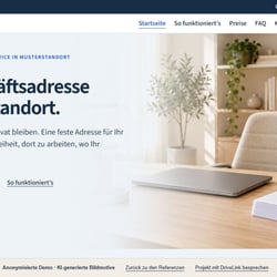 Geschäftsadresse & Büroservice – Website-Designkonzept