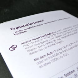 Hochzeits-Papeterie | JA | neon | Stempel | Organisatorisches