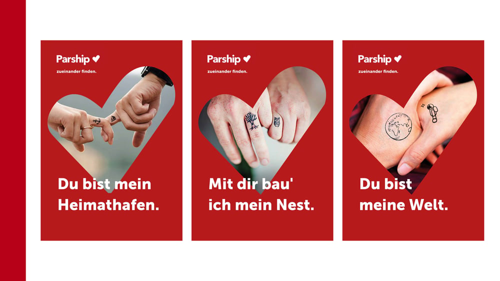 Kampagnen Entwicklung Parship