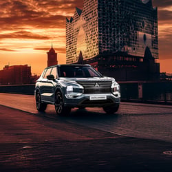Der Mitsubishi Outlander auf der Reise von Japan nach Deutschland