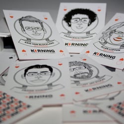 Kerning badges for speakers