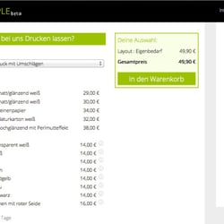 Kunde kann auch bei uns drucken lassen – oder kostenlos Downloaden