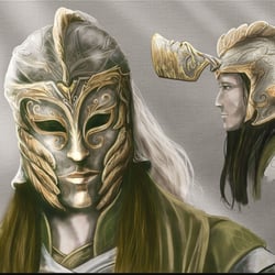 Commissioned work: Helmet for an Elven armor.