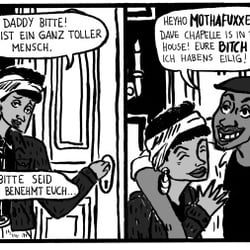 Comicstripveröffentlichung im Strapazin zum Thema „Fernsehserien“