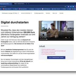 Übersichtsseite Förderprogramme