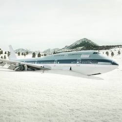 Snowfield w Aircraft