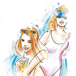 Scribble Illustration Girls