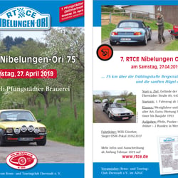 Einladung/Flyer zu einer Orientierungsfahrt für Oldtimer