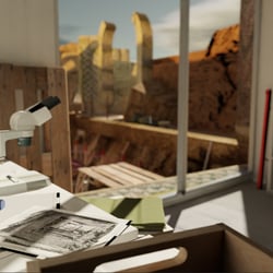 Detail-Ansicht aus der VR-Umgebung