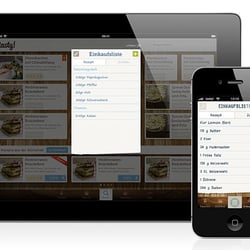 Die Einkaufsliste – Sie wird über die integrierte tasty!cloud für jedes Endgerät synchronisiert.