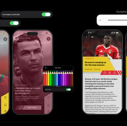Accessibility/ Barrierefreiheit of „A Bola“ by international freelance Creative Director Christoph Gey