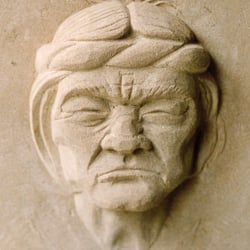 Relief auf einer Grabstele, Sandstein, 1988