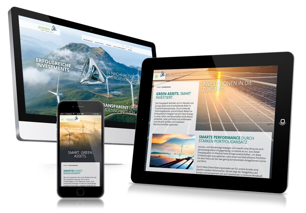 Responsive Webdesign für AREAM Capital GmbH