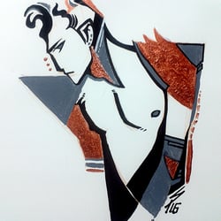ink + acrylics