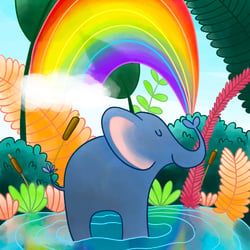 Regenbogenelefant