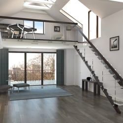 Wohnraum mit Galerie | Stadtvilla ELISABETH | Düsseldorf