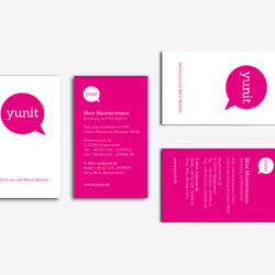 Yunit – Visitenkarte, Printdesign, Logoerstellung, Corporate Identity